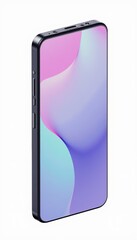 Sleek and Modern Smartphone with Vibrant Display Showcasing a Gradient Color Background, Understated Elegance, and Innovative Design Features in Focus