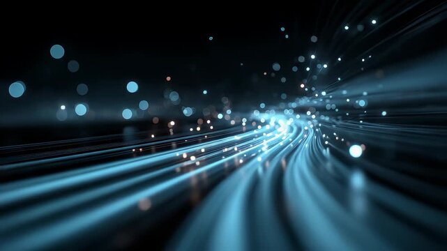 Technology Fiber Data Stream Accelerates Transmission