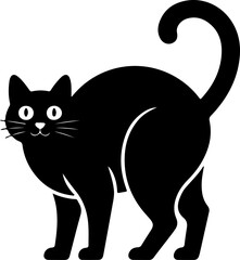 Cat Silhouette Vector Art, Halloween Vector