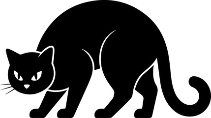 Cat Silhouette Vector Art, Halloween Vector