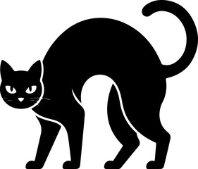 Cat Silhouette Vector Art, Halloween Vector