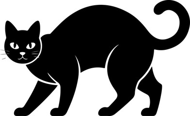 Cat Silhouette Vector Art, Halloween Vector