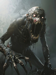 dead scary monster grins creepily