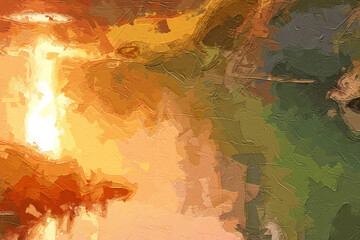 Various oil paintings, flowers, roses, peonies, lakes, forests, landscapes, waterfalls, trumpet flowers © Zhang