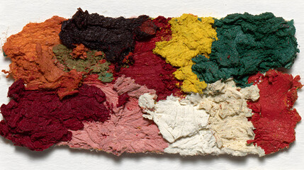 View of a Textured Painting Brush Against White Surface