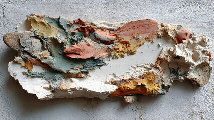 Closeup View of a Textured Paint Brush on White Background
