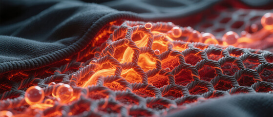 The concept of microstructure heat storage of graphene heating fabric