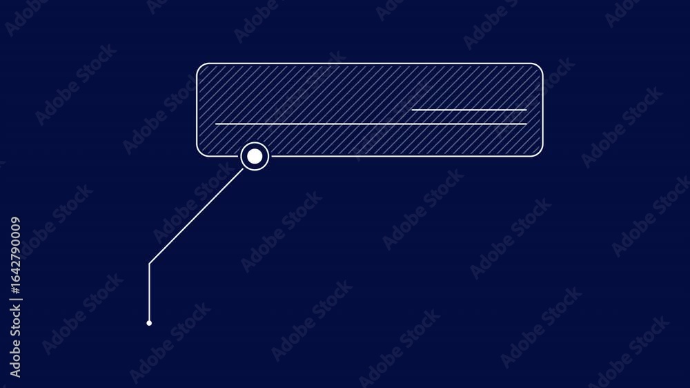 Poster infographic element - animated striped callout box with line underneath