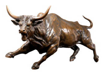PNG Charging Bull Sculpture livestock sculpture cattle.