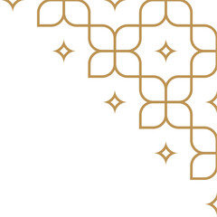 Geometric corner decoration in Arabic style