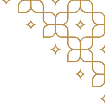 Geometric corner decoration in Arabic style
