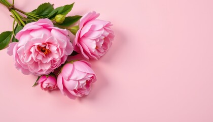 Delicate Pink Peonies Pastel Background