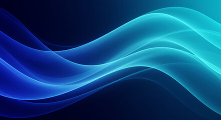 Ocean-Inspired Soft Blue Waves with Smooth Gradient Flow