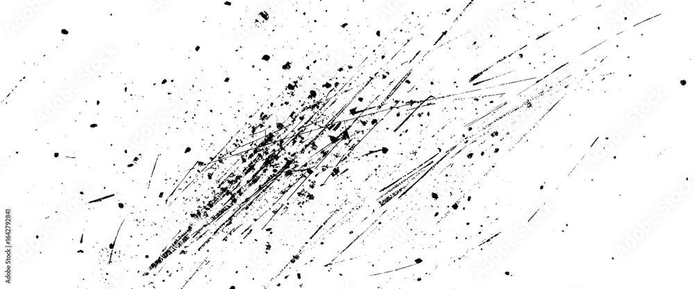Poster vector distressed black sketch line textures with grunge scratch overlay effect.