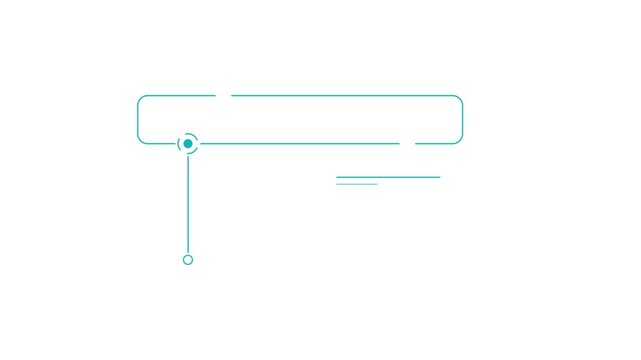 Animated element for infographics - rectangular callout box with line below