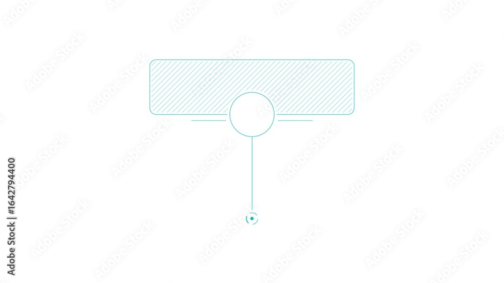 Aufkleber animated element for infographics - callout box with circle and line below