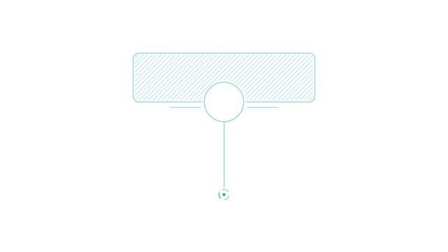 Animated element for infographics - callout box with circle and line below