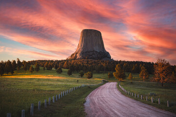 Devil's Tower South Dakota Sunrise