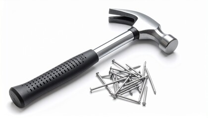 hammer and nails isolated