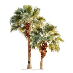 Palm trees isolated on transparent background