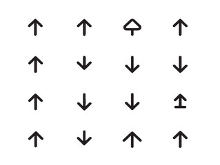 Elegant arrow up and arrow down icon design
