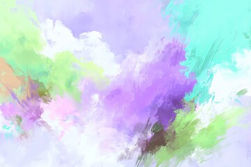 Abstract pastel cloud-like painting