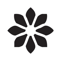 Floral Petal Pattern Vector Icon