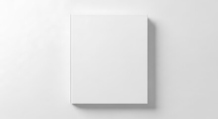 Blank white book cover isolated on white background