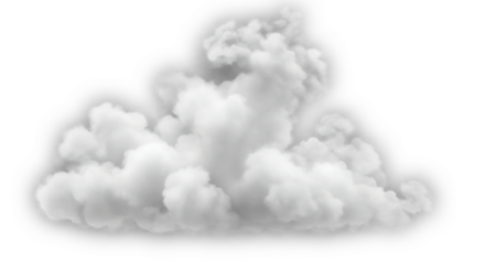 Soft White Steam Cloud PNG Transparent Background