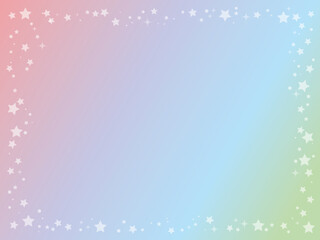 パステルカラーの星のグラデーション背景