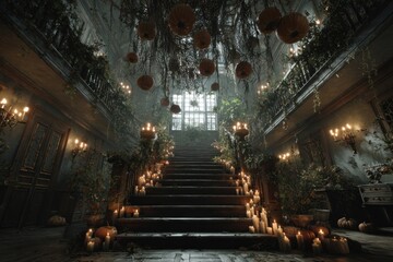 Grand, ornate mansion interior