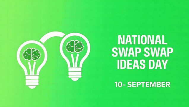 Celebrate National Swap Ideas Day on September 10th, encouraging creativity, collaboration, and sharing of innovative thoughts and knowledge between minds.