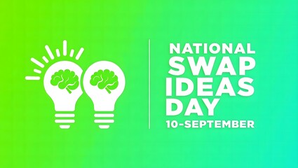 Celebrate National Swap Ideas Day on September 10th, encouraging creativity, collaboration, and sharing of innovative thoughts and knowledge between minds.