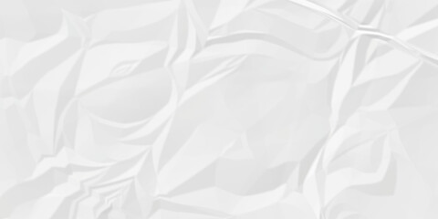 White abstract crumple obsolete billboard rumple. wrinkle ripped creased white crumple aged closeup craft document grunge recycling paper background.	
