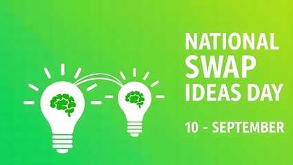 Celebrate National Swap Ideas Day on September 10th, encouraging creativity, collaboration, and sharing of innovative thoughts and knowledge between minds.
