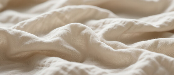 Soft cotton fabric wrinkle texture display