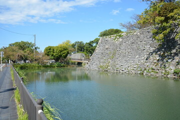 熊本県の八代城跡の風景（続百名城）