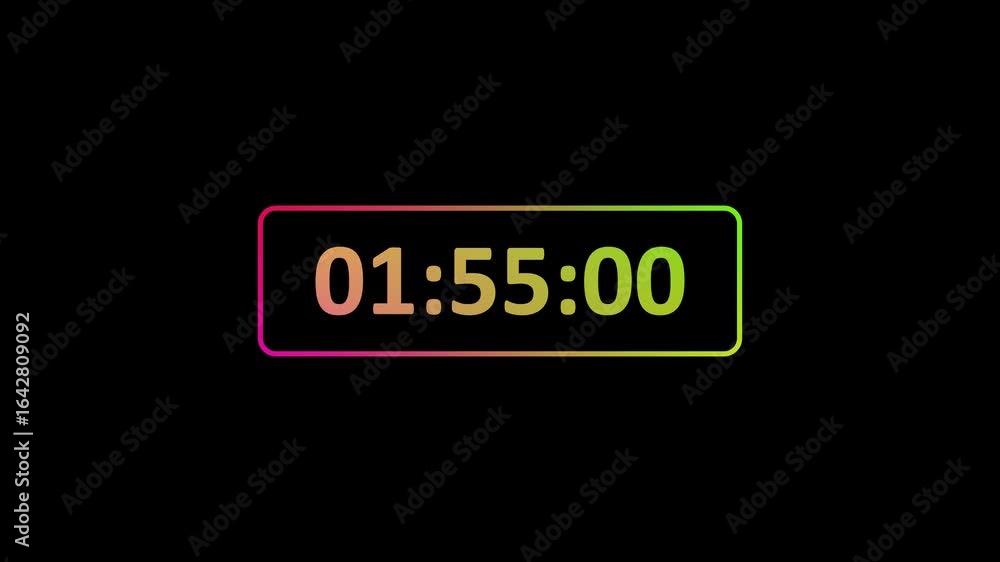 Poster two minutes countdown animation, simple countdown timer of 2 minute. two minutes countdown animation