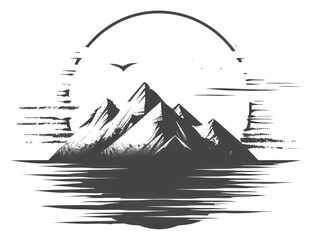 Fototapeta premium PNG Mountain outdoors nature water.