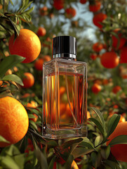  Citrus Perfume Bottle in an Orange Grove