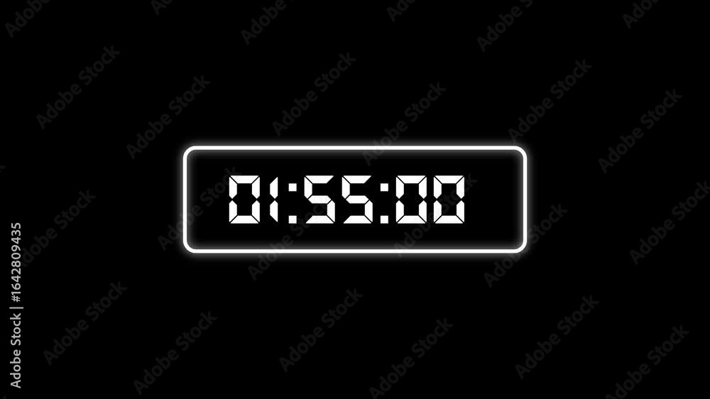 Poster two minutes countdown animation, simple countdown timer of 2 minute. two minutes countdown animation