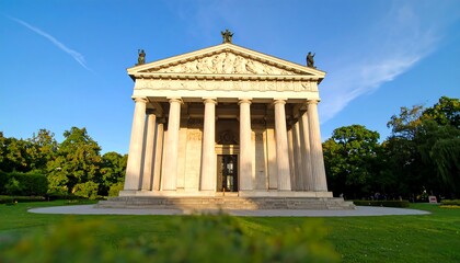 Obraz premium Classical building in park daylight view
