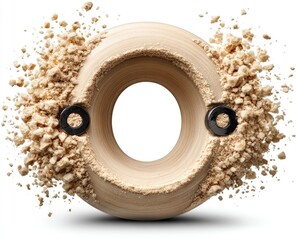 Wooden ring with exploding powder