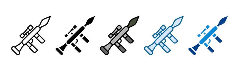 Rocket Launcher Icon Set Multiple Style Collection