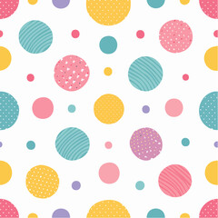 A colorful background with circles and dots on a white background generative ai
2