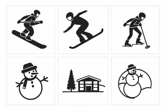 sports icons set