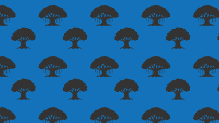 BANYAN tree vector pattern design