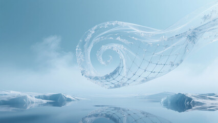 Translucent ice yarn cool breathable concept display