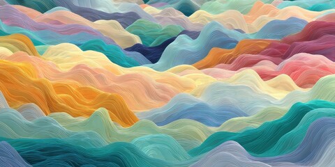 Abstract landscape of soft, layered colors
