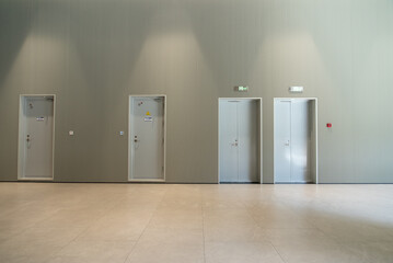 empty floor with door in wall